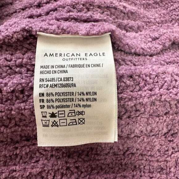 American Eagle, Lilac color, button sweater, Size L - Picture 5 of 6